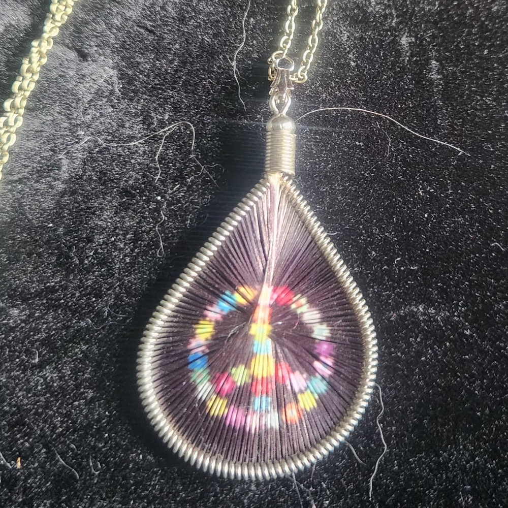 Hippie Peace Sign Necklace